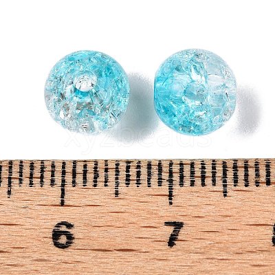 Transparent Crackle Acrylic Beads CACR-N002-22B-1