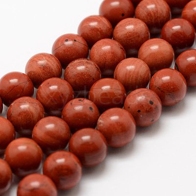 Natural Red Jasper Beads Strands G-E375-12mm-03-1