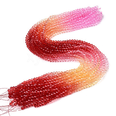 Transparent Glass Beads Strands X-GLAA-E036-07N-1