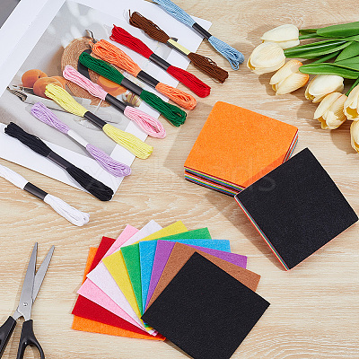 40Pcs Square Felt Fabric DIY-CY0003-37-1