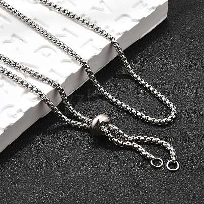 Non-Tarnish Adjustable 304 Stainless Steel Slider Necklaces NJEW-L156-002A-P-1
