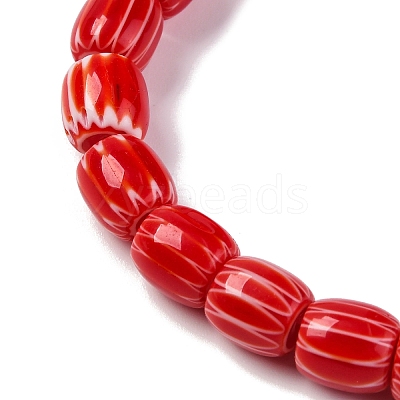 Handmade Lampwork Chevron Beads Strands X-LAMP-K041-01B-20-1