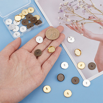 30Pcs 3 Colors Iron Bead Cap Pendant Bails STAS-PH0004-67-1