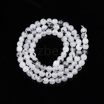 Dyed Natural White Jade Beads Strands G-T140-4mm-A02-1