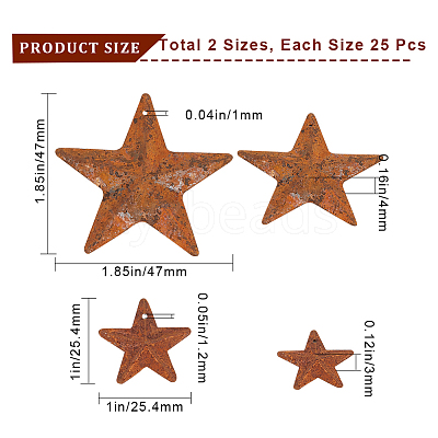 50Pcs 2 Styles Iron Pendants IFIN-GF0001-41B-1