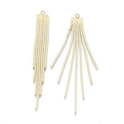 Brass Chain Tassel Big Pendants X-KK-N231-110G-NF-1