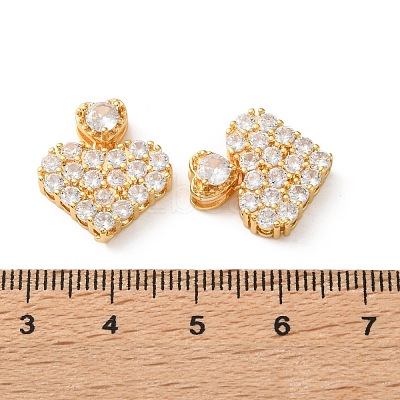 Brass Micro Pave Cubic Zirconia Pendants CU-CBA03AF-18B-02-1