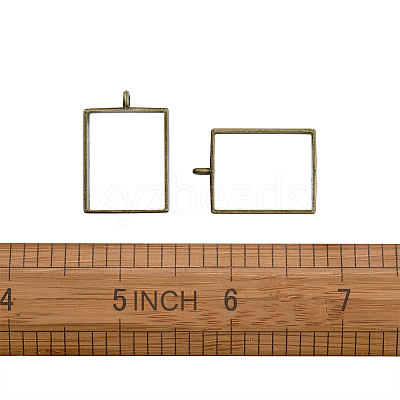 Alloy Open Back Bezel Big Pendants PALLOY-TA0021-02AB-1