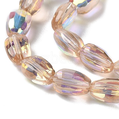 Transparent Electroplate Glass Beads Strands GLAA-Q099-F01-10-1