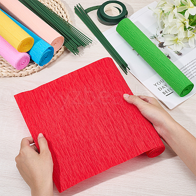 6 Rolls 6 Colors Handmade Crepe Paper DIY-CP0012-89C-1