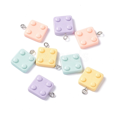 Opaque Resin Pendants X-RESI-G051-04B-1