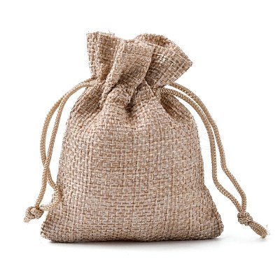 Burlap Packing Pouches Drawstring Bags ABAG-Q050-7x9-01-1