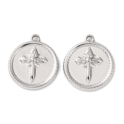 304 Stainless Steel Pendants STAS-P432-01F-P-1