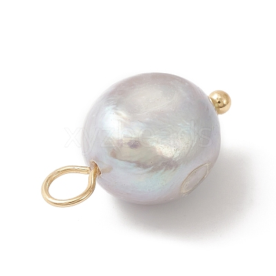 Natural Freshwater Pearl Pendants PALLOY-JF02153-02-1