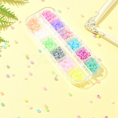 576Pcs 12 Colors Glass Seed Beads SEED-FS0001-25-1