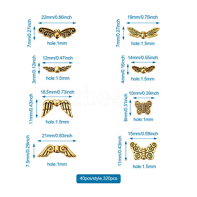 Tibetan Style Alloy Beads TIBEB-CD0001-04AG-1