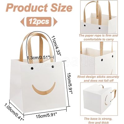 Funny Craft Paper Handbags CARB-WH0018-02B-1