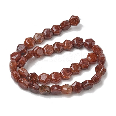 Natural Gold Spot Strawberry Quartz Beads Strands G-G463-A04-10x11mm-1