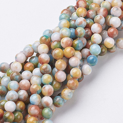 Jade Beads Strands G-D264-6mm-XH14-1