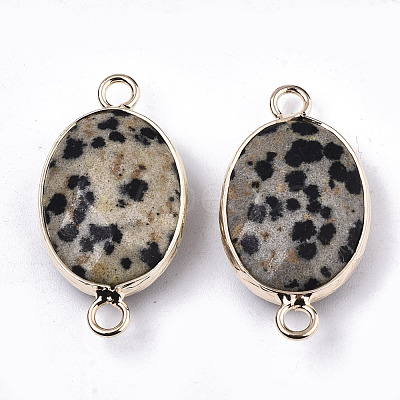 Natural Dalmatian Jasper Links Connectors G-N326-44G-1