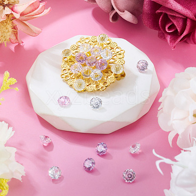 9Pcs 3 Colors Cubic Zirconia Cabochons ZIRC-TA0001-30A-1