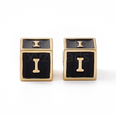 Rack Plating Brass Enamel Beads KK-B060-04G-01I-1