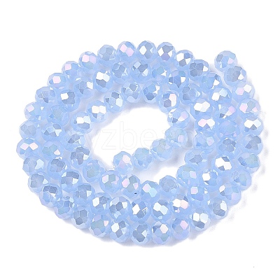 Electroplate Glass Beads Strands EGLA-A044-J6mm-B03-1