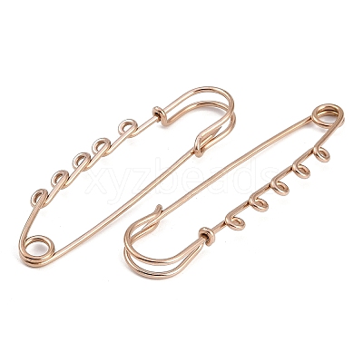 Ion Plating(IP) 304 Stainless Steel Safety Pins Brooch Findings STAS-K252-05C-RG-1