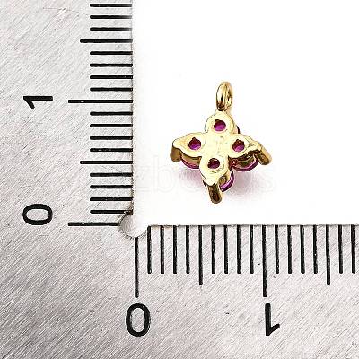 Brass Micro Pave Cubic Zirconia Pendants KK-D356-07E-G-1