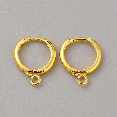 Brass Hoop Earring Findings LS-FIND-WH0110-802C-G-1