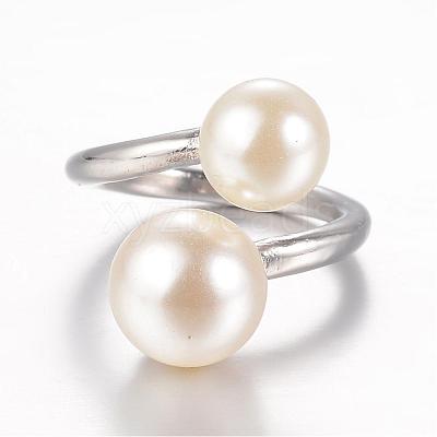 304 Stainless Steel Finger Rings STAS-G067-09-1