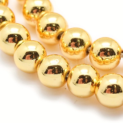 Electroplate Non-magnetic Synthetic Hematite Beads Strands G-L485-01A-G-1