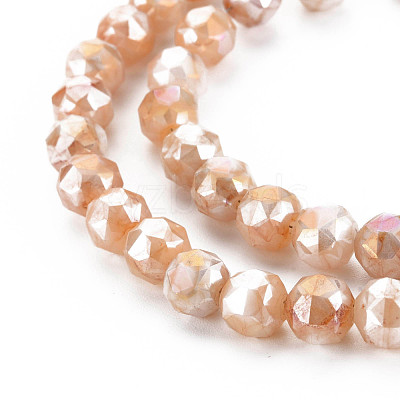 Electroplate Glass Beads Strands EGLA-T008-025A-1