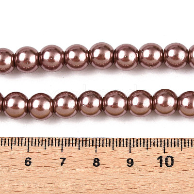 Baking Paint Pearlized Glass Pearl Round Bead Strands HY-Q330-8mm-92-1