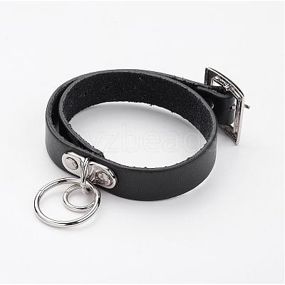 Punk Rock Style Cowhide Leather Choker Necklaces NJEW-D287-06-1