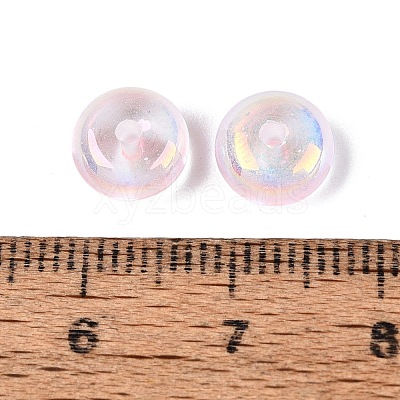 Baking Paint Electroplate Transparent Glass Beads EGLA-Q141-01B-A06-1