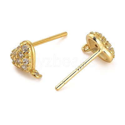 925 Sterling Silver Ear Stud Findings STER-F058-01G-09-1