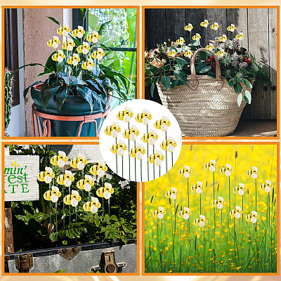 Resin Bees Garden Stakes Decor Yard Art Ornaments DIY-WH20002-72-1