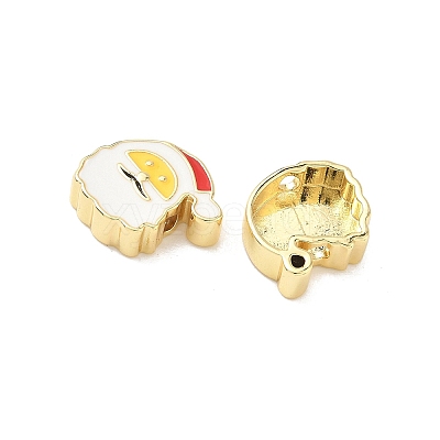 Christmas Brass Enamel Beads KK-I474-G05-1