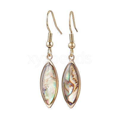 Natural Paua Shell Dangle Earrings EJEW-JE06274-03-1