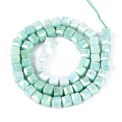 Anti-Tarnish Electroplate Glass Beads Strands GLAA-T025-6mm-10D-1