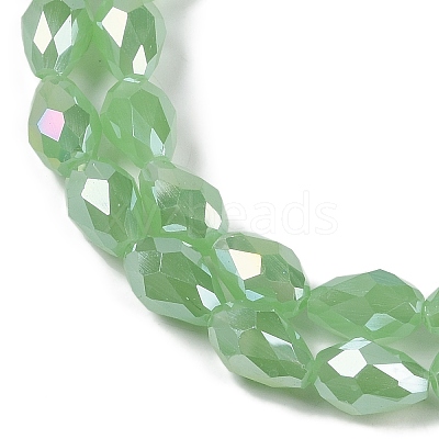 Opaque Solid Color Electroplate Glass Beads Strands EGLA-N013-J4mm-B04-1
