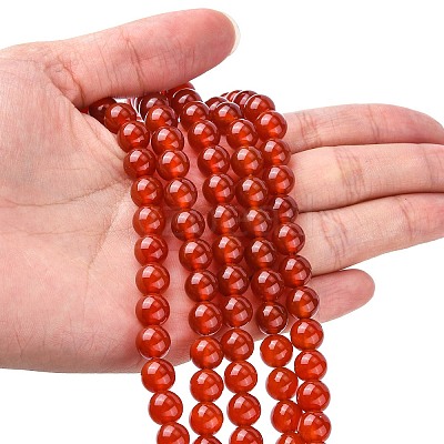 Natural Carnelian Beads Strands G-C076-6mm-2A-1