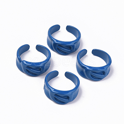 Spray Painted Alloy Cuff Rings RJEW-T011-34C-RS-1
