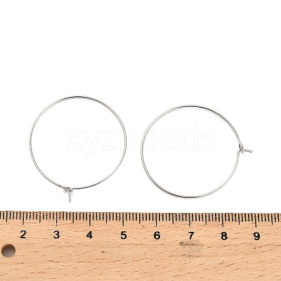 Brass Hoop Earring Findings X-KK-R112-038D-1