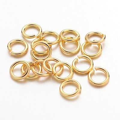 90pcs Golden Color Brass Open Jump Rings X-JRC6MM-G-1