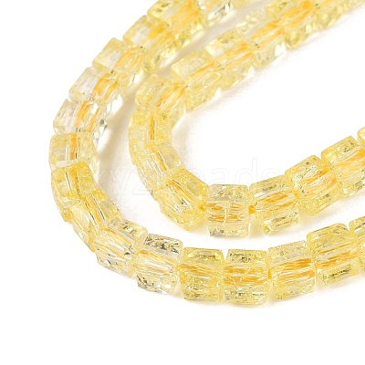 Crackle Transparent Glass Beads Strands GLAA-N062-4mm-08-1
