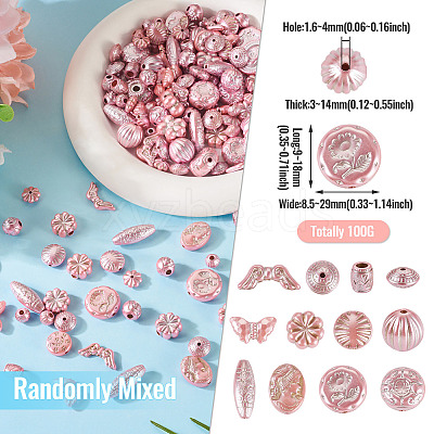 100G Pearlized Opaque Acrylic Beads OACR-TA0004-41A-1