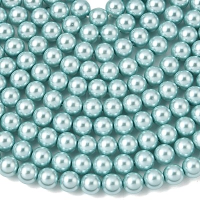 Eco-Friendly Dyed Glass Pearl Round Beads Strands HY-A002-8mm-RB106-1