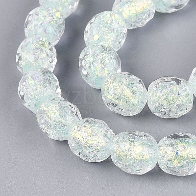 Handmade Foil Glass Beads Strands FOIL-Q002-05J-1